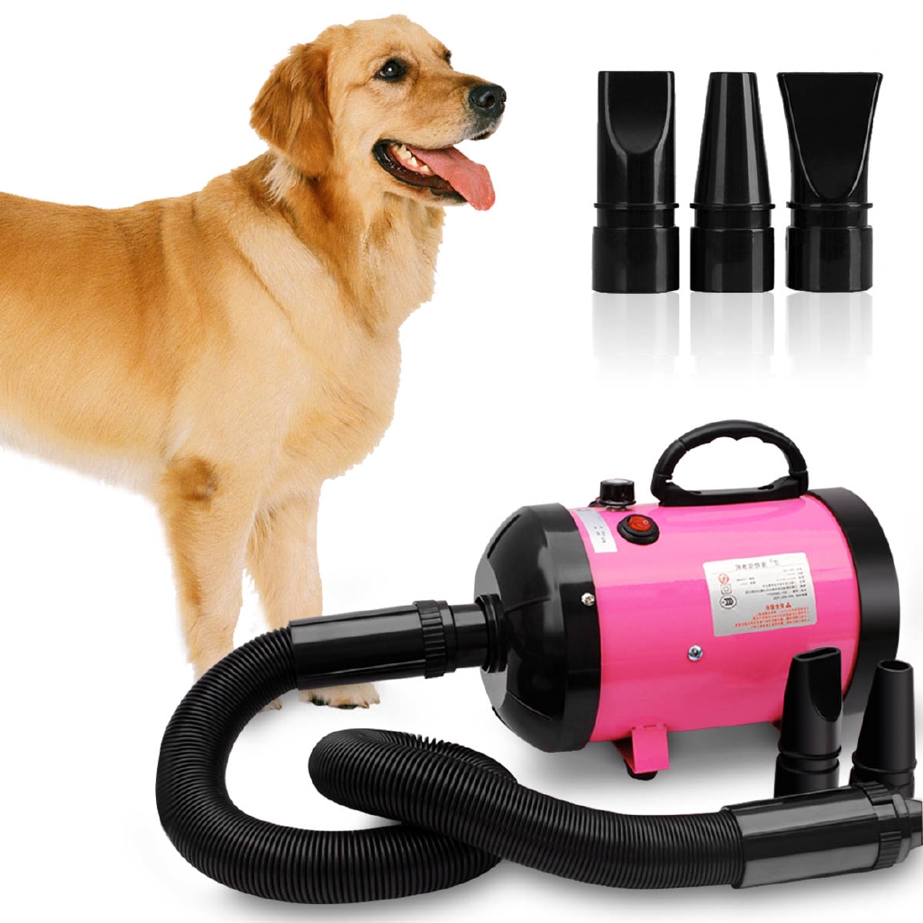 Pink/purple Adjustable 2800W Low Noise Pet Grooming Hair Dryer Dog Cat Grooming Heater Blower
