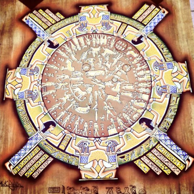 Authentic Original Egyptian Calendar handmade Painting Wall Decor