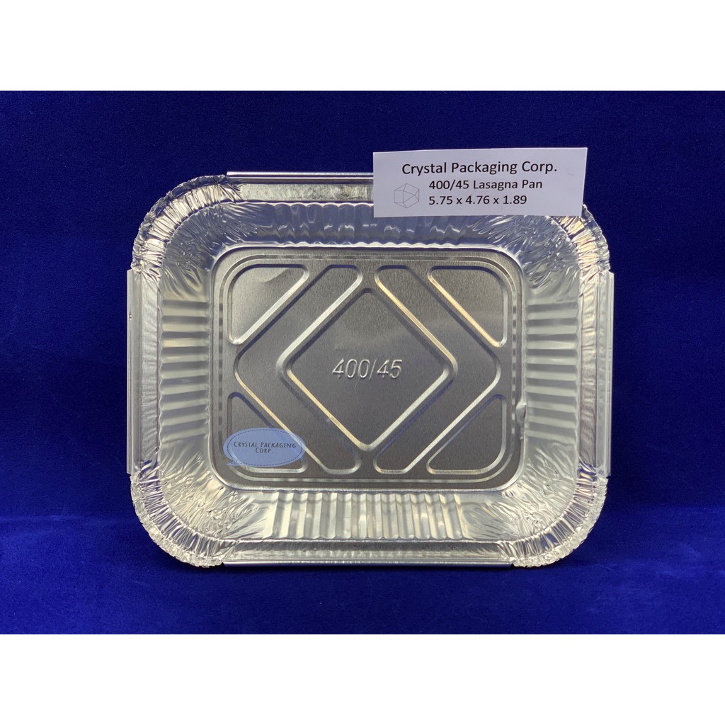 Aluminum Trays 400/45 Lasagna Pan with Plastic Lid ( 10 pcs. Per Order ) Shopee Philippines