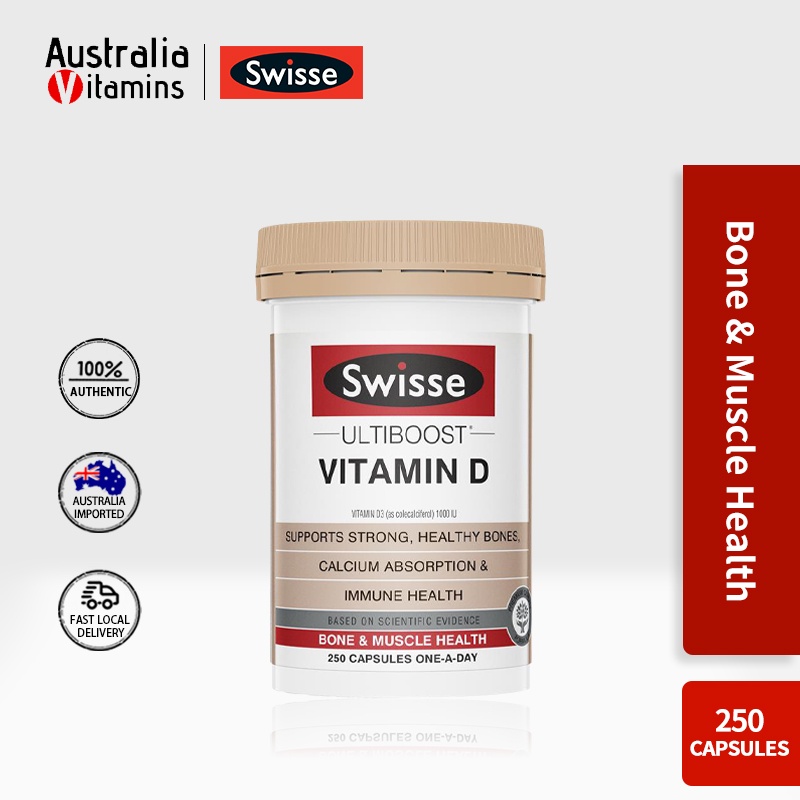 Swisse Ultiboost Vitamin D Bone Teeth Health 250 Soft Caps Shopee