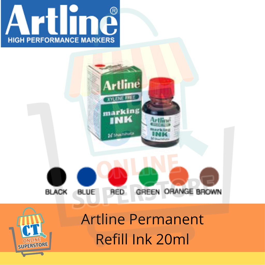 Artline ESK20XF Xylene Free Permanent Marker Ink Refill 20ml Sold per