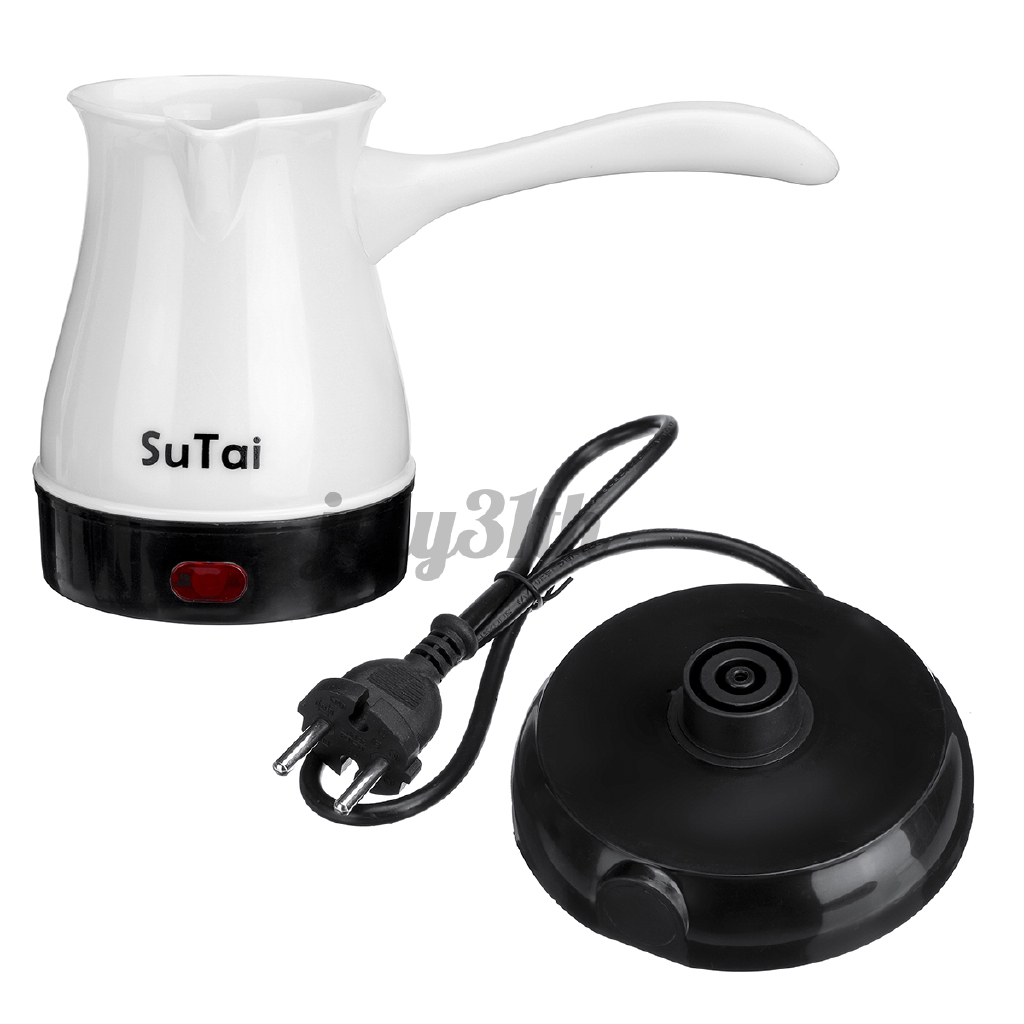 【Good Quality】220V 8Cups Stainless Electric Turkish Coffee Maker Machine Espresso Tea Moka Pot