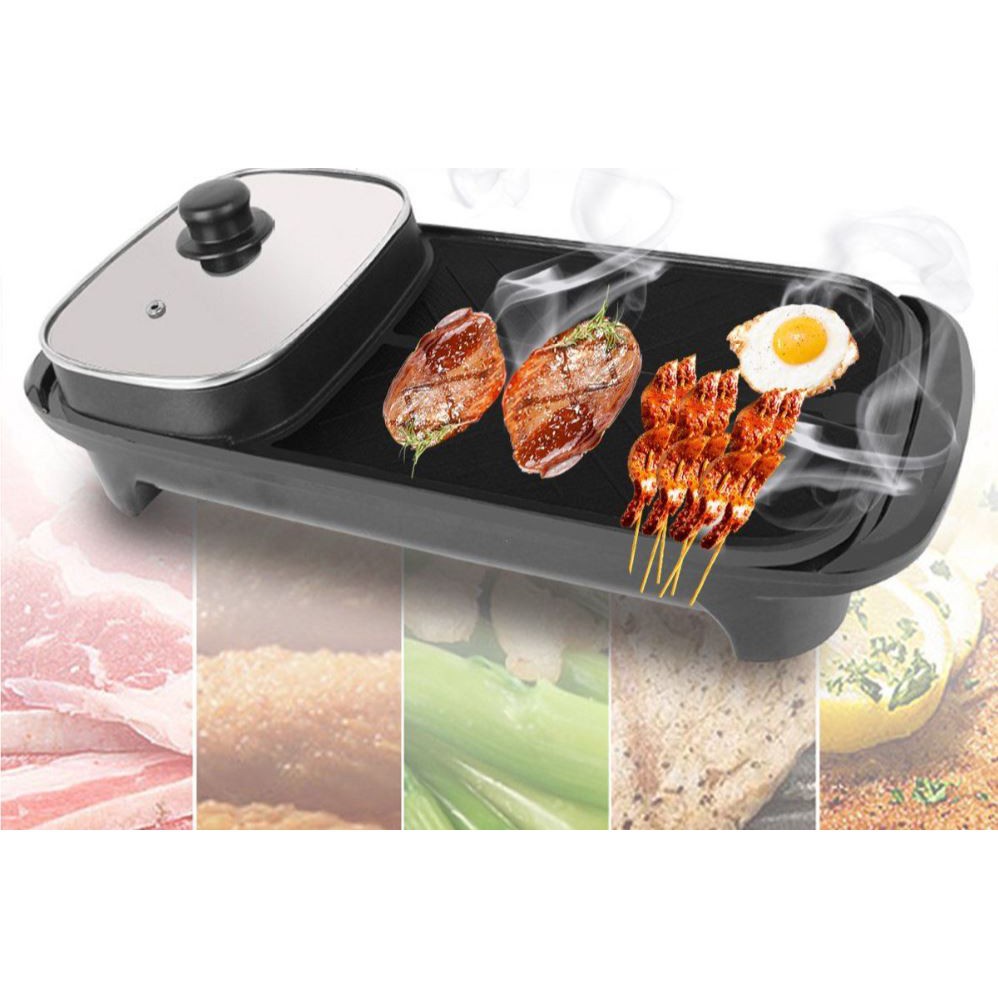 The spot rate to send WH Korean Samgyupsal Grill 2 in 1 Electric Barbeque Grill Pan with