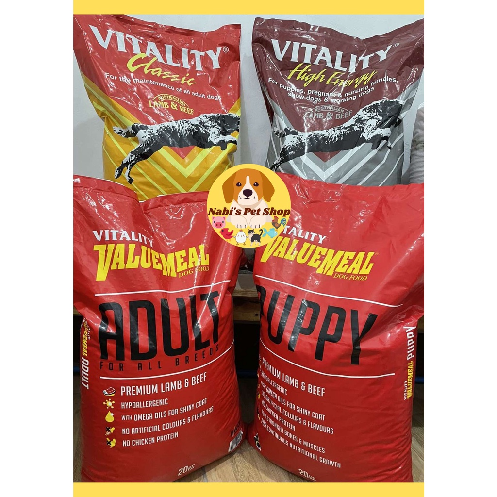 Vitality High Energy, Classic, Value Meal for adult and puppy Shopee