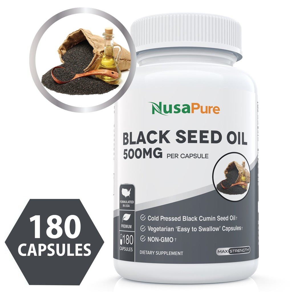 Nusa Pure Black Cumin Seed Oil Supplement 500mg 180 Caps Shopee