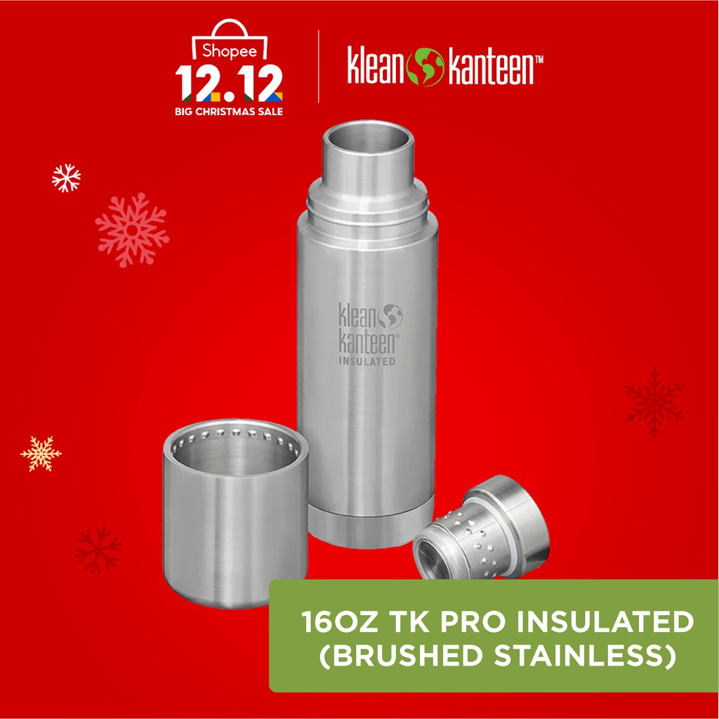 Klean Kanteen 16oz TK Pro Insulated Drinking Bottle Tumbler (Brushed