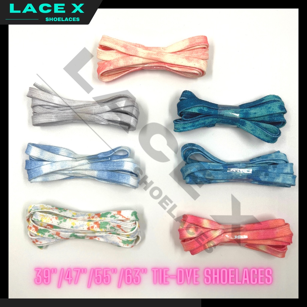 39"/47"/55"/63" TieDye Shoelaces (for Vans/UB/Jordans/J1/Converse