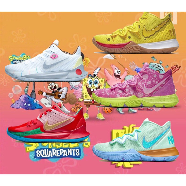 100 original Nike KYRIE 5 x Spongebob Patrick Star Squidward
