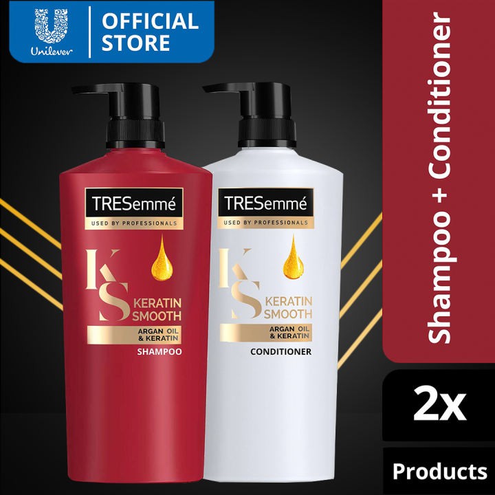 TRESemmé AntiFrizz Shampoo and Hair Conditioner Keratin Smooth for Dry