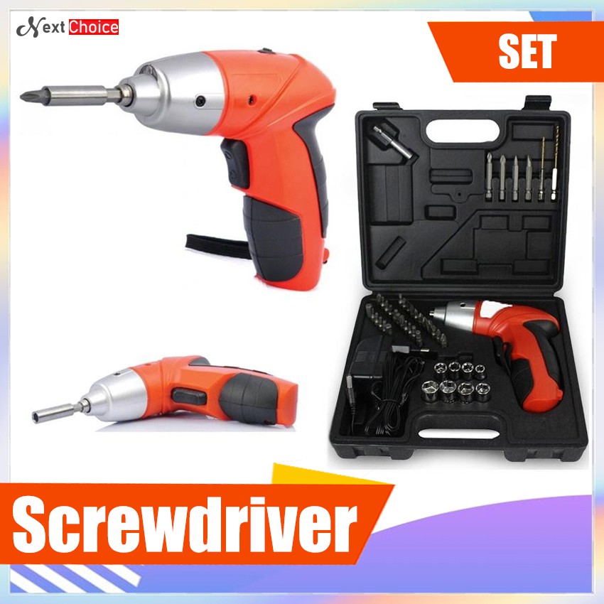 45 PCS Mini Portable Electric Drill Cordless Screwdriver Shopee Philippines