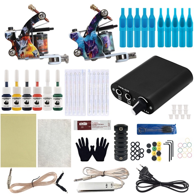 Complete Tattoo Kit for Beginners Tattoo Power Supply Kit 2 Pro Tattoo