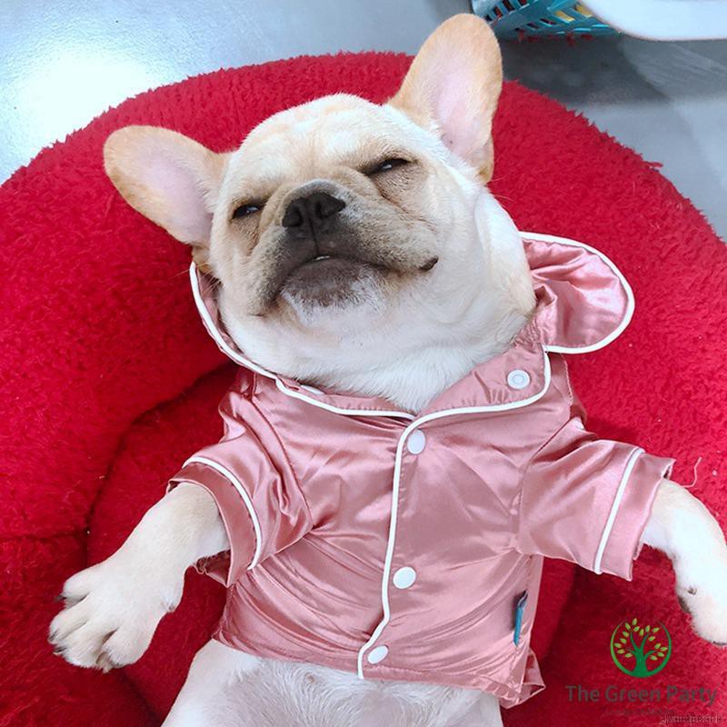 [TGP] Soft Silk French Bulldog Pajamas Pet Dog Pajama For Small Dogs
