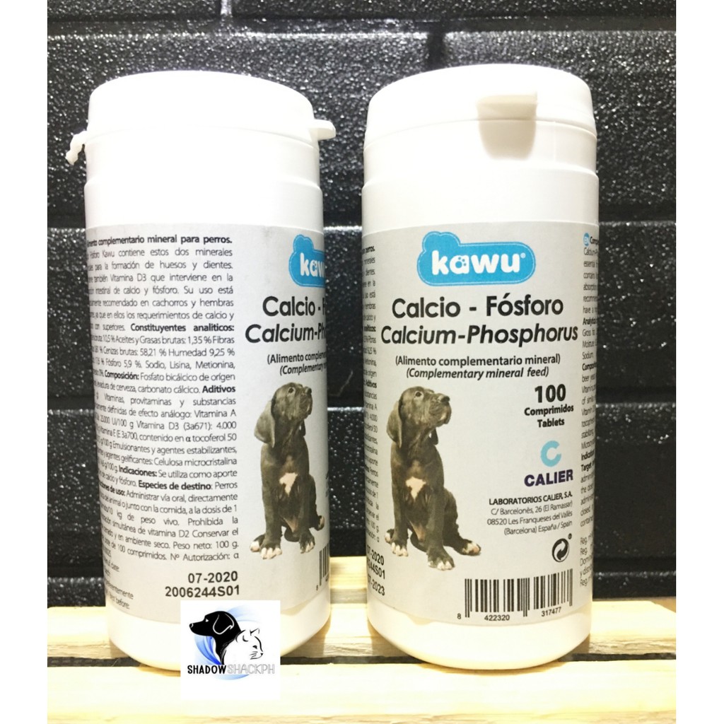 KAWU CalciumPhosphorus Supplements for Dogs 100 tablets Shopee