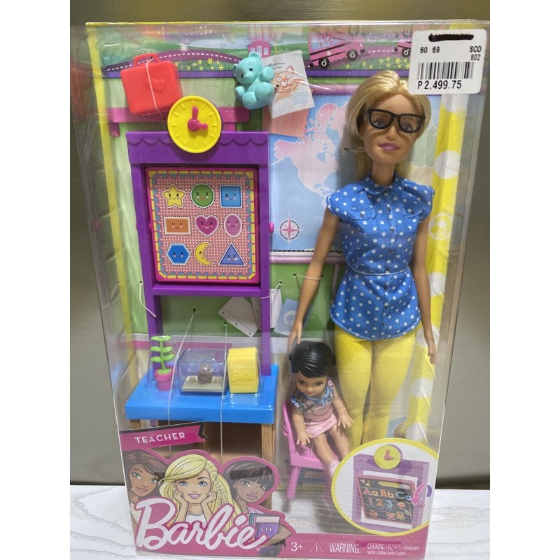 Barbie Teacher Doll with Flipping Blackboard Playset Original Shopee