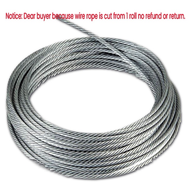 8mm,12mm,16mm Dia 304 Stainless Steel Wire Rope Cable (5 Meters