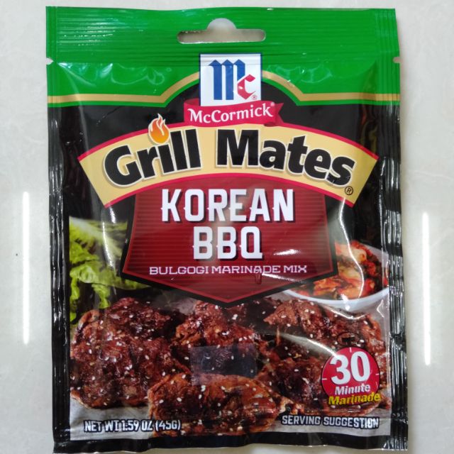McCormick Grill Mates Korean BBQ Bulgogi Marinade Mix Shopee Philippines