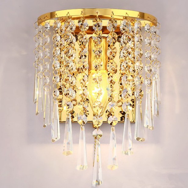 Modern Crystal Wall Light Led Wall Lamp Gold/Chrome Led Wall Lamp