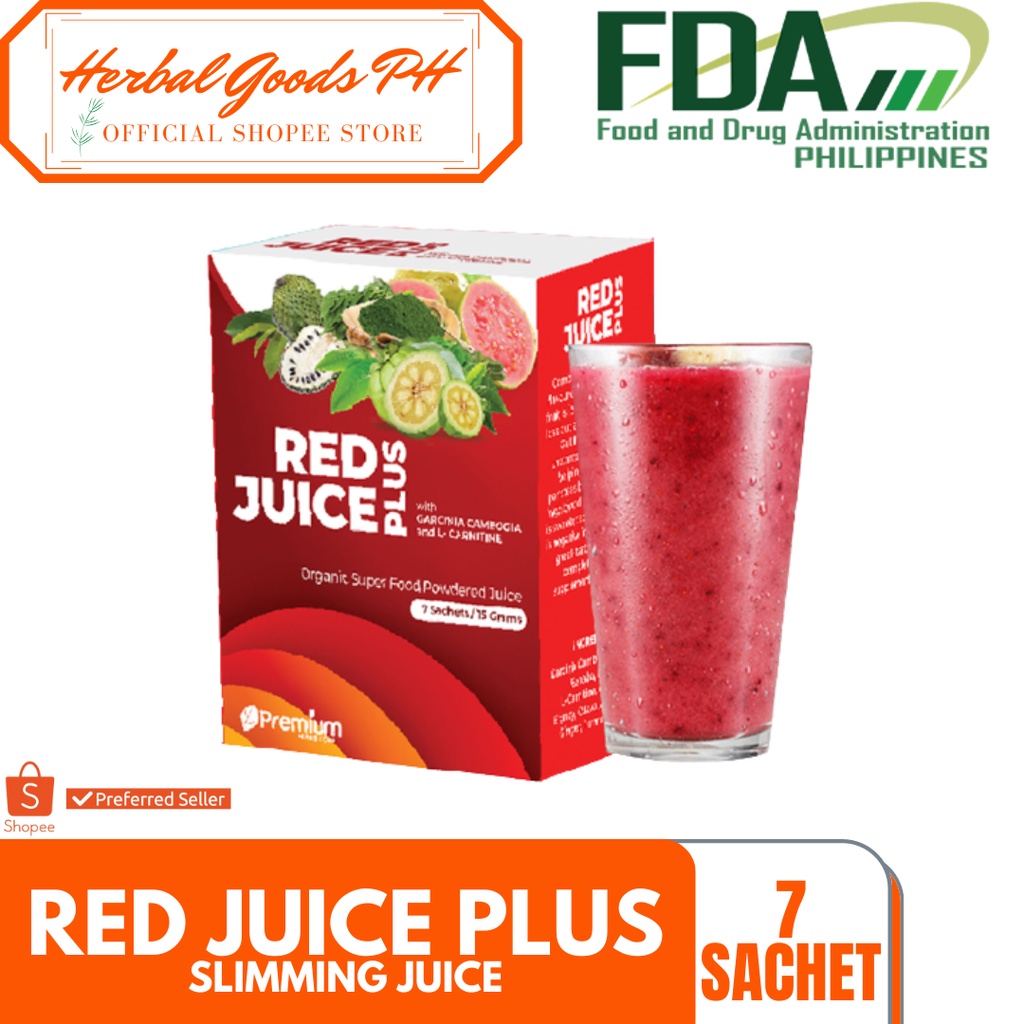 Red Juice Plus (7 Sachets) Organic Powdered Slimming Juice For Weight
