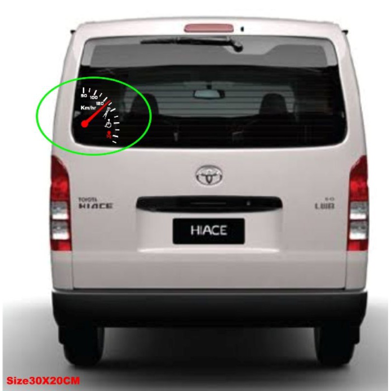 Toyota Hiace Rear Windshield Sticker Design Shopee Philippines