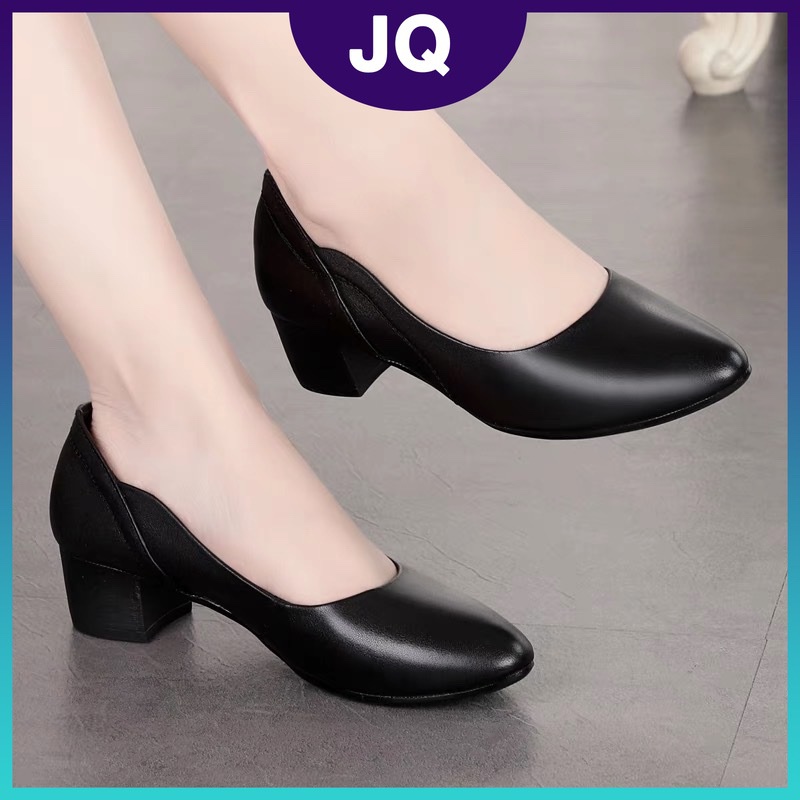JQ 3640 SHUTA Women's Black heels shoes office work shoes fashion