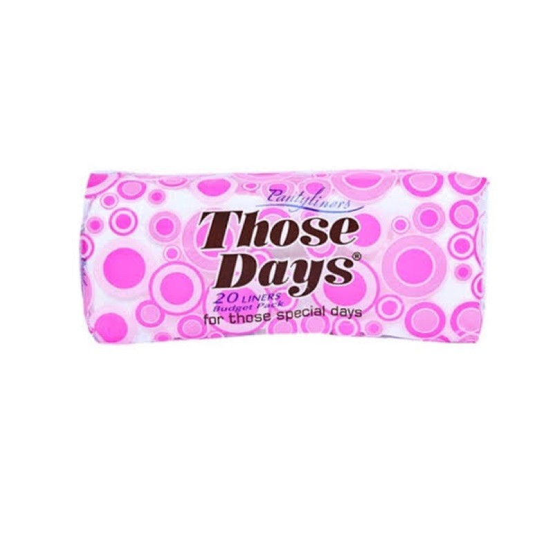 THOSE DAYS PANTY LINERS 20 pads per pack Shopee Philippines