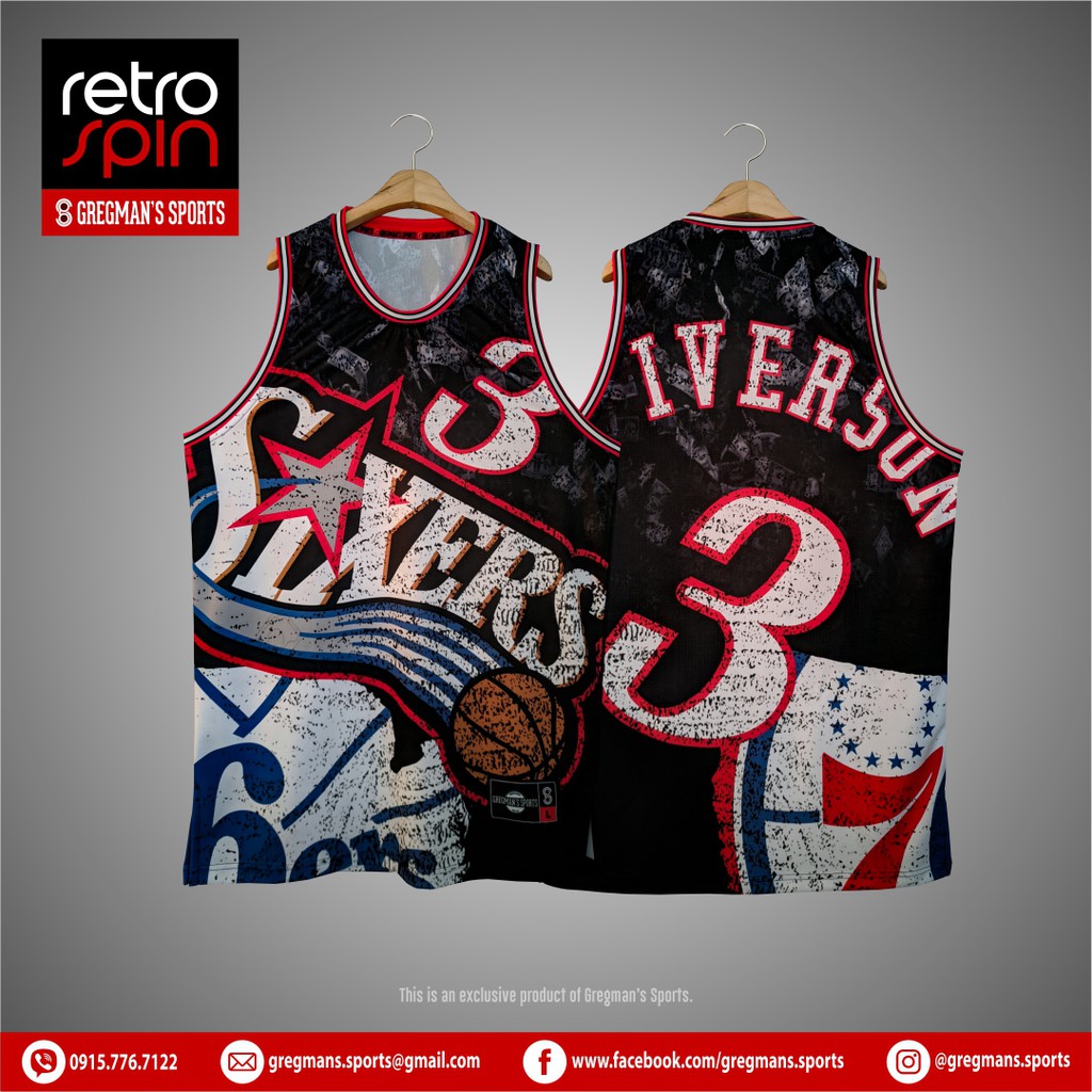 SIXERS RETRO SPIN / Basketball Jersey / Sublimated Jersey Shopee
