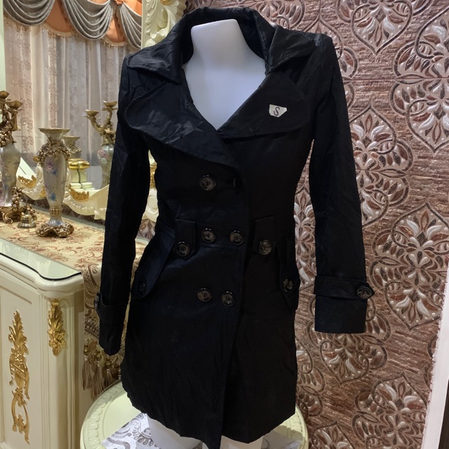 KOREAN TRENCH COAT (PRELOVED) Shopee Philippines