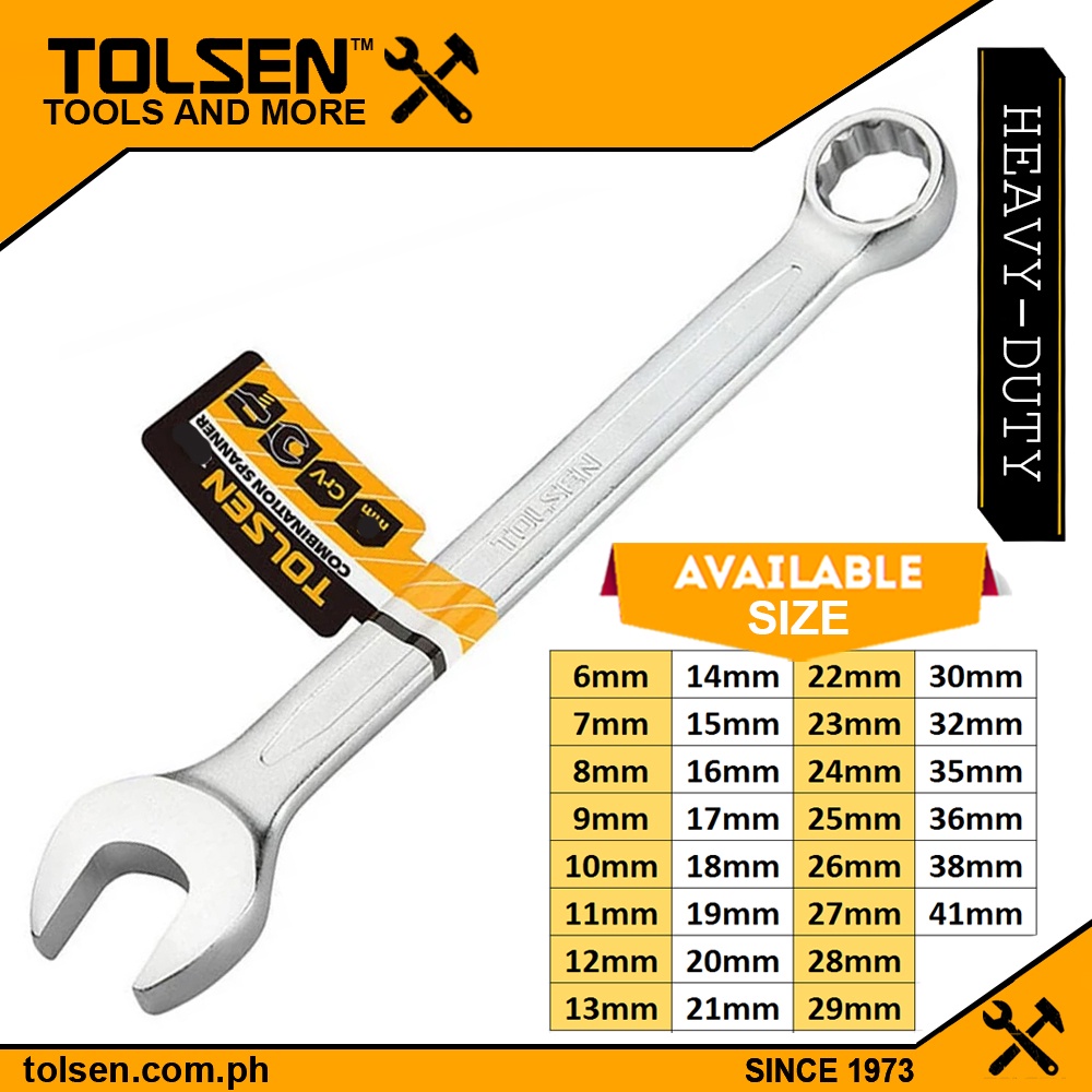 Tolsen Combination Spanner Wrench CrV (25mm to 32mm) Shopee Philippines