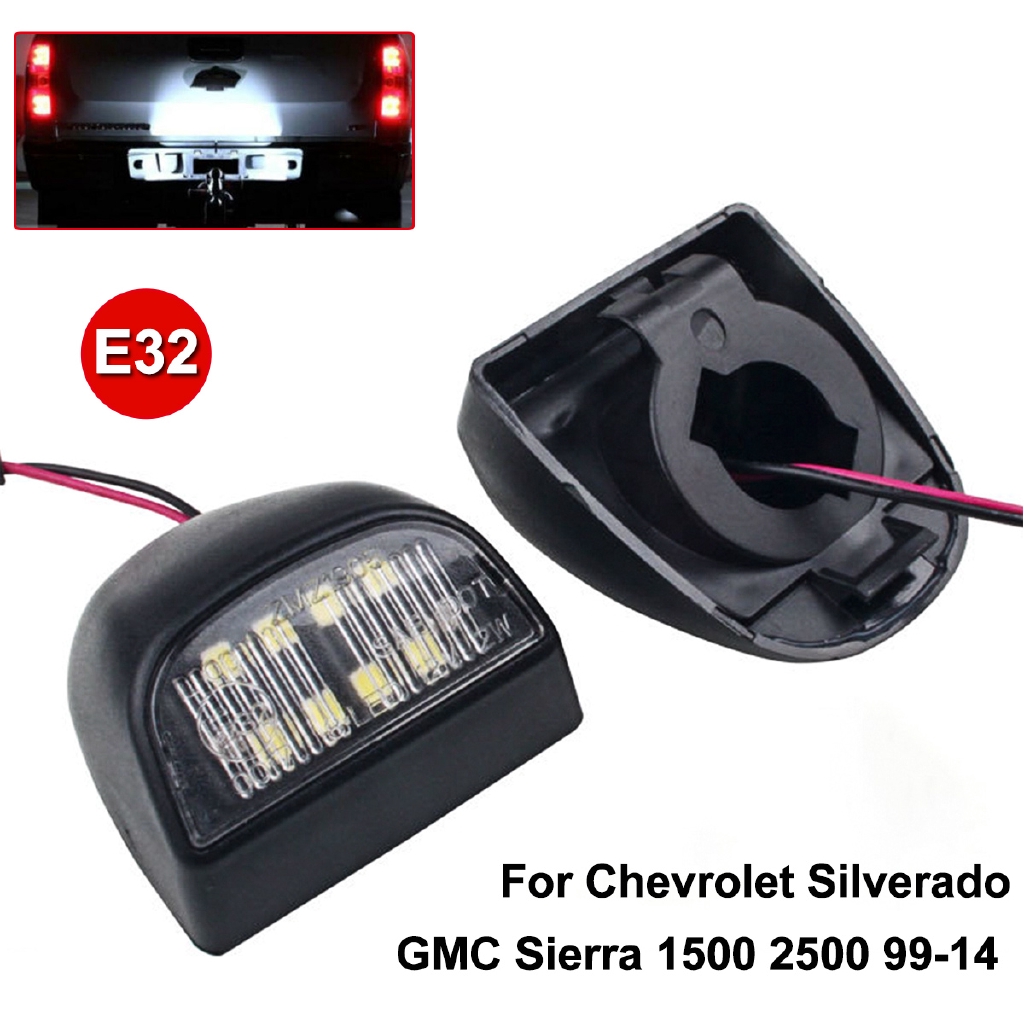 Bumper License Plate Lights Fits Chevrolet Silverado GMC Sierra 1500
