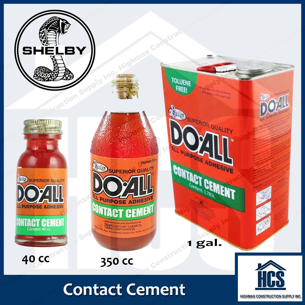 Do All Rugby Contact Cement by Shelby Original 1 Gallon 40 cc 350