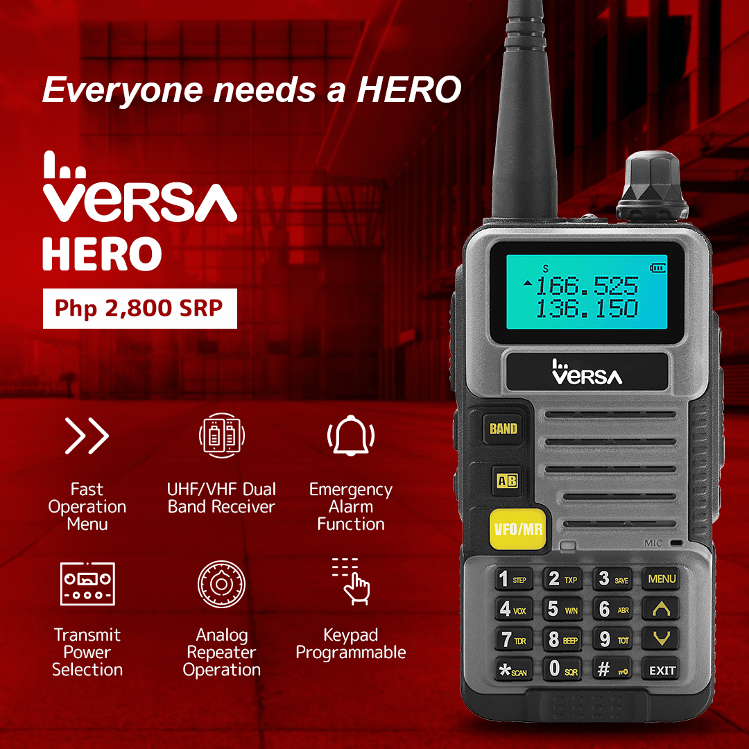 VERSA HERO Dual Band 5 Watts Two Way Radio 1 Year Warranty with FM