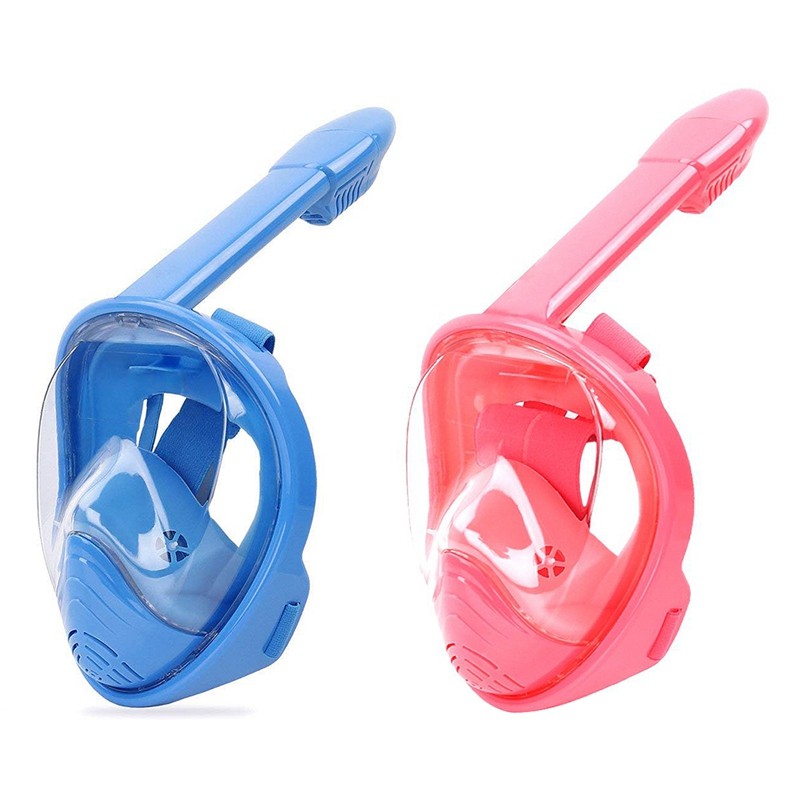 Full Face Snorkel Mask,Panoramic View Snorkel Mask,Pink XS Shopee