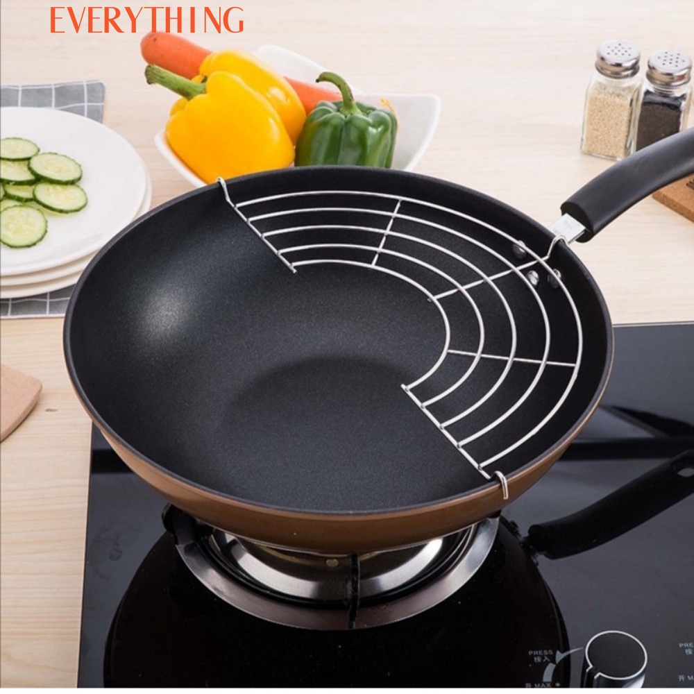 Food Frying Stainless Steel Pan Holder Helps To Remove Excess Fat On
