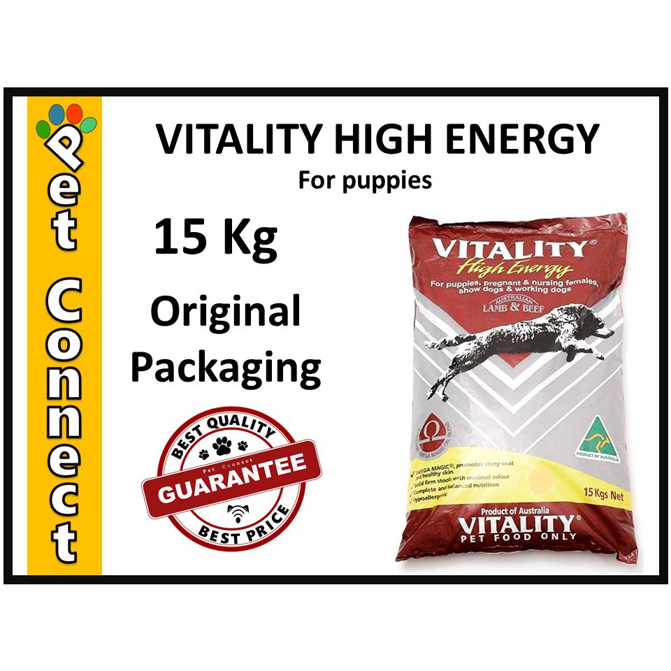 Vitality High Energy 15Kg Original Packaging Dog Food for PUPPY