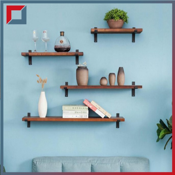 Wall shelf no drill floating shelf wood solid shelves one word