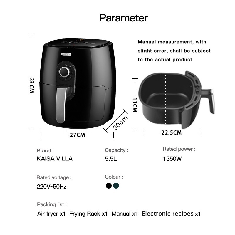 Air Fryer Size Chart