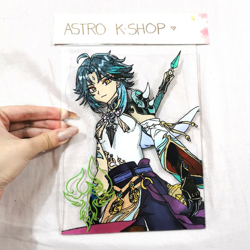 [HANDMADE] GENSHIN IMPACT XIAO GLASS PAINTING Shopee Philippines