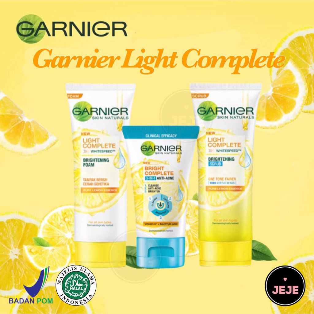 Garnier Light / Bright Complete Vitamin C Face Wash Foam / Scrub