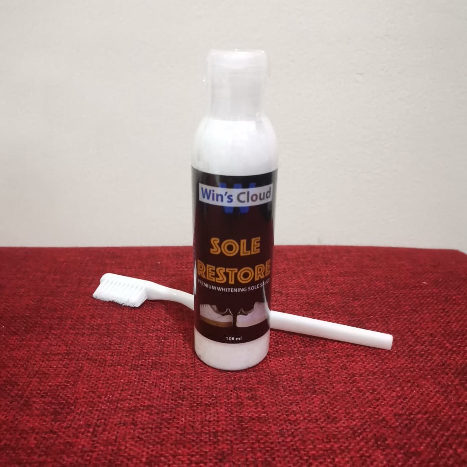 100ml Sole Restore Shoe Whitening Cream with Free Brush Shopee