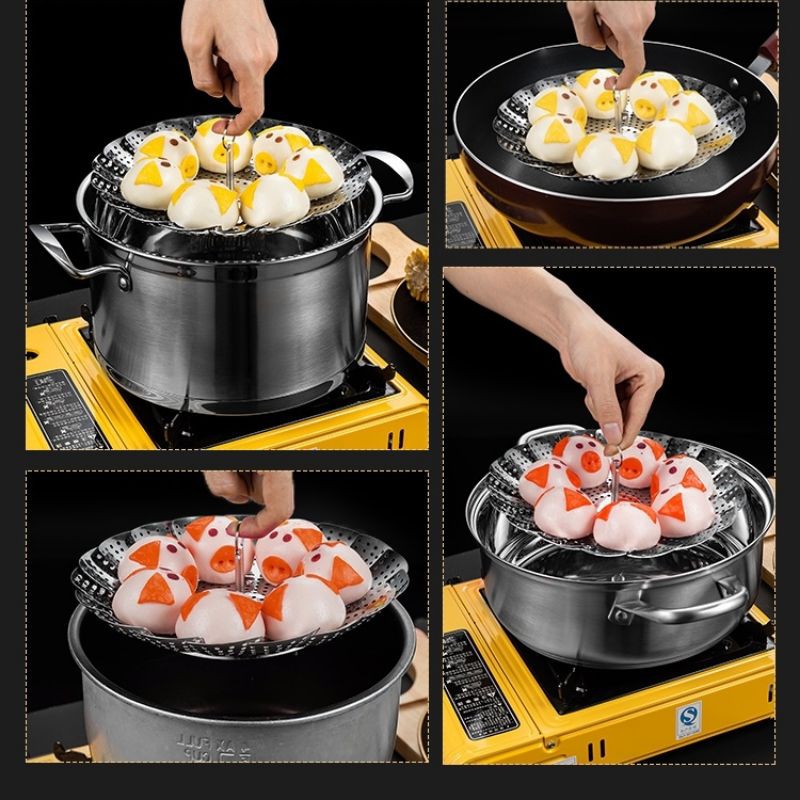 Foldable Stainless Steaming Plate Multiple Steam Plate Shopee Philippines