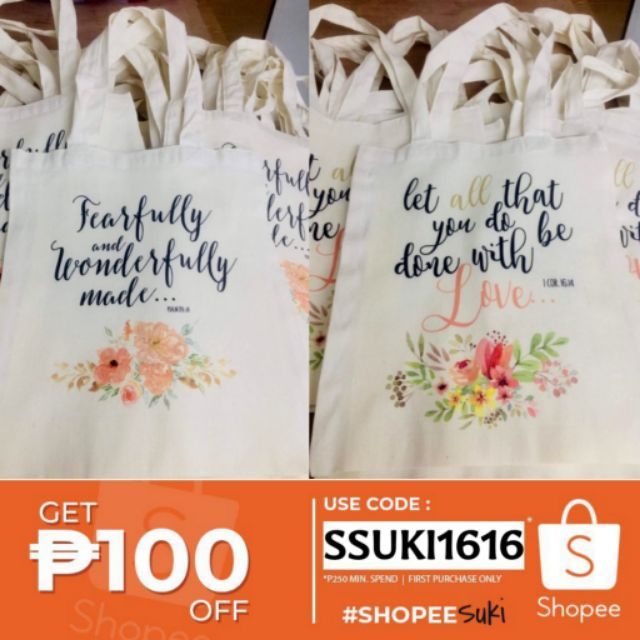 Customized Canvas Tote Bag Shopee Philippines