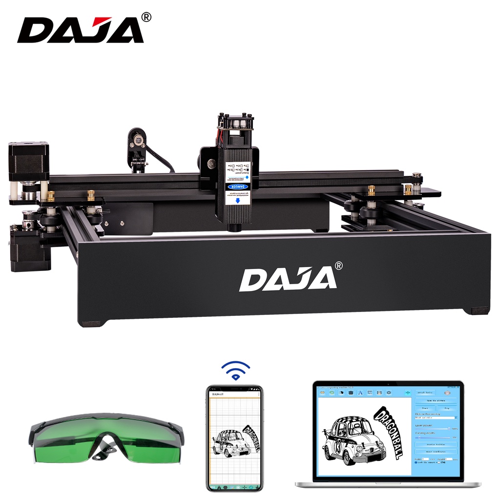 DAJA Laser Engraving Machine D3 3000Mw Marking Printer Engraver Small Automatic Trademark Lazer