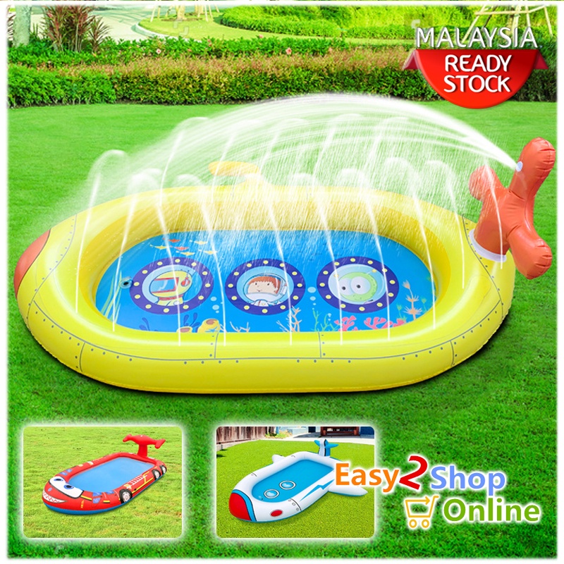 Inflatable Sprinkler Pool Water for Kids, Upgraded Wading Splash Pool