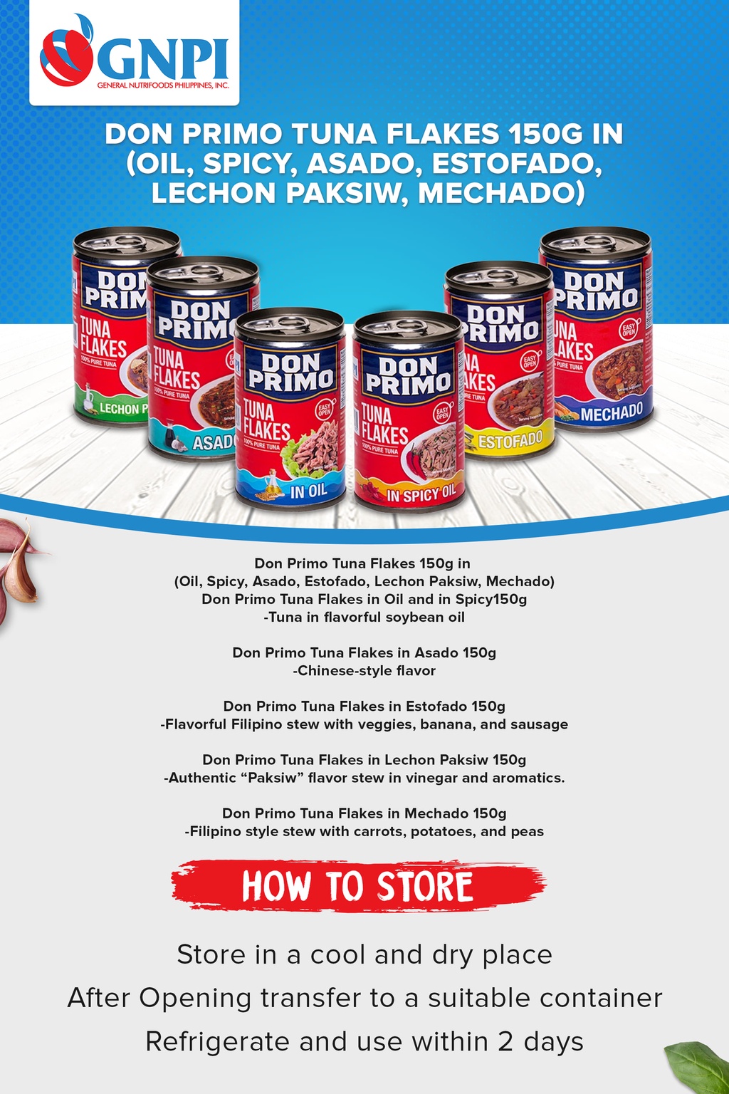 Don Primo Tuna Flakes 150g in (Oil, Spicy, Asado, Estofado, Lechon