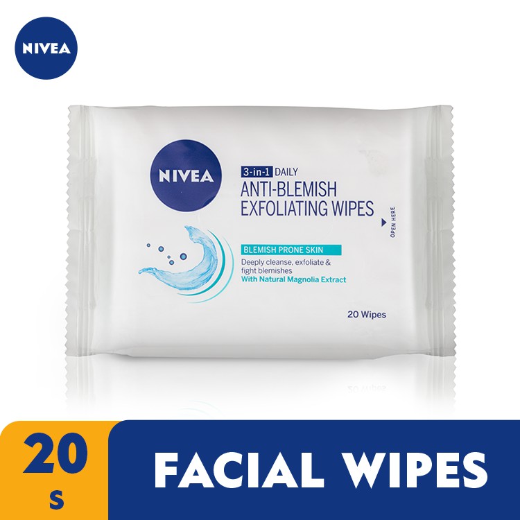 Nivea Facial Pure Effect 3in1 Exfoliating Wipes 20s Shopee Philippines