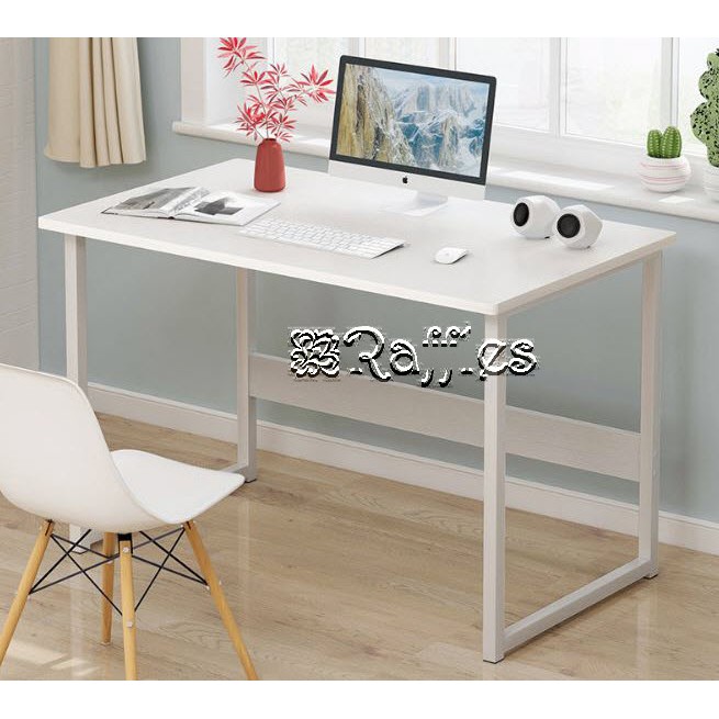 SALE with chip Office table 100*45*72cm white legs (WHITE) desk A150