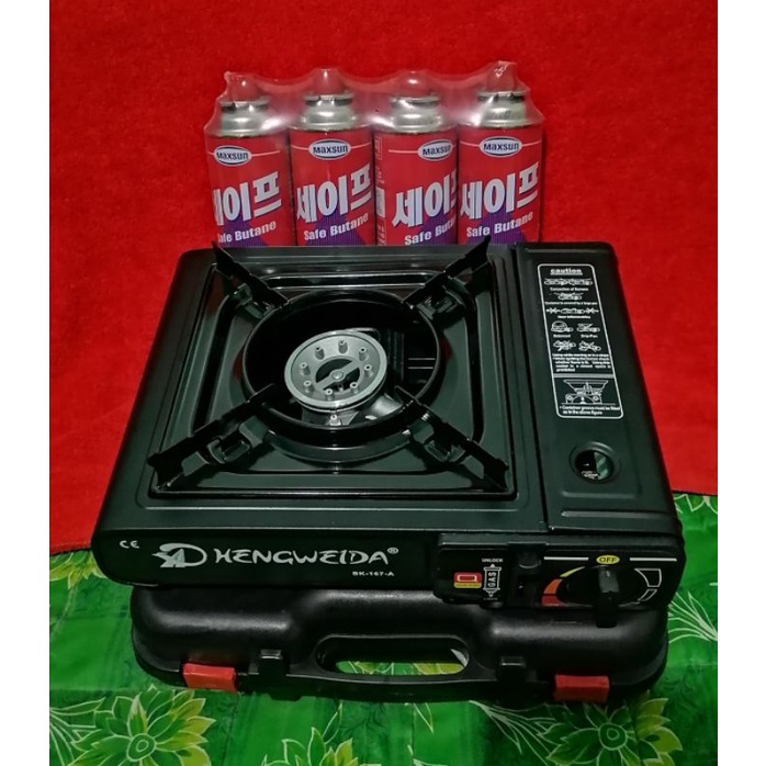 PORTABLE GAS STOVE + 4 PCS MAXSUN BUTANE Shopee Philippines