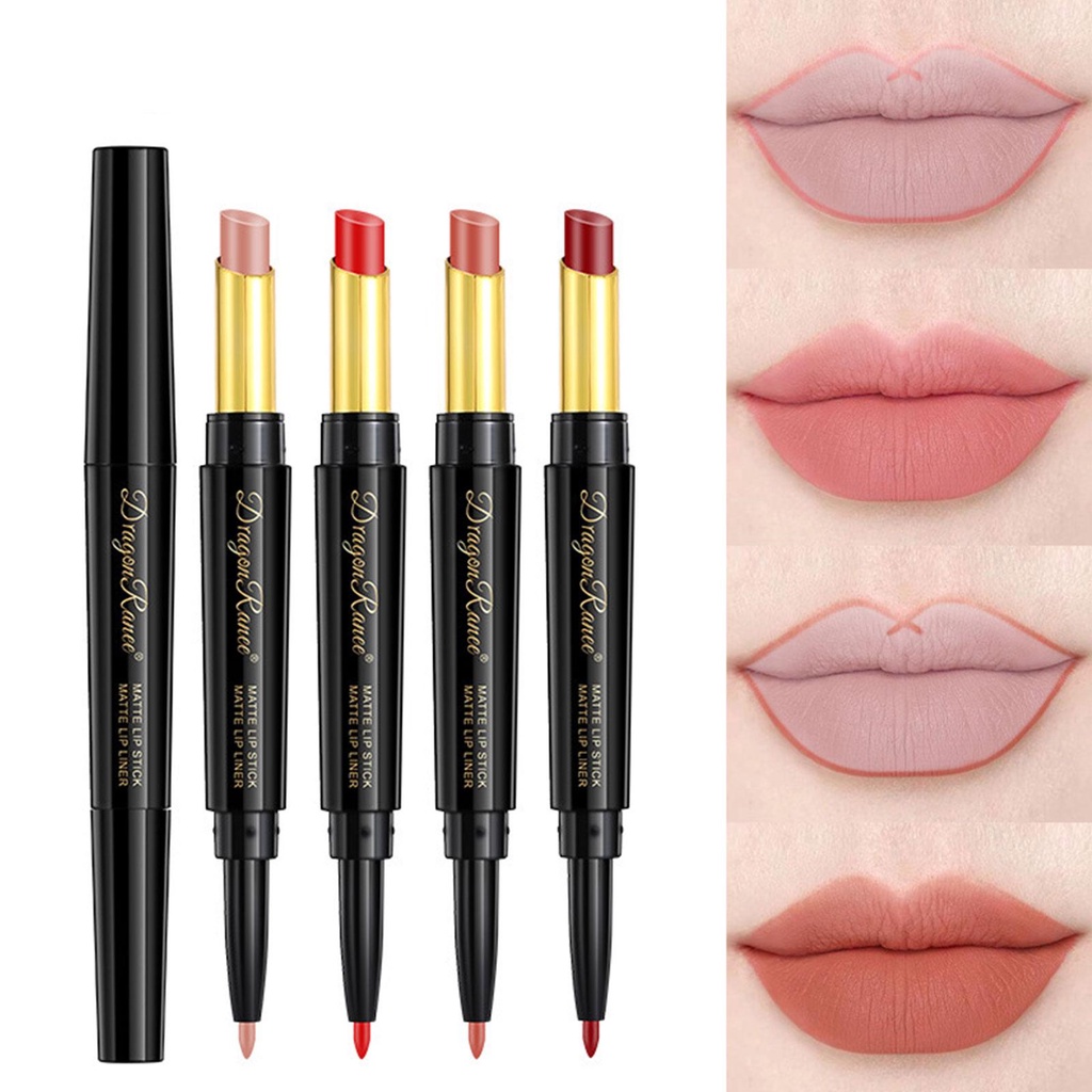 2 In 1 Matte Lipstick Waterproof Double End Long Lasting Lipsticks