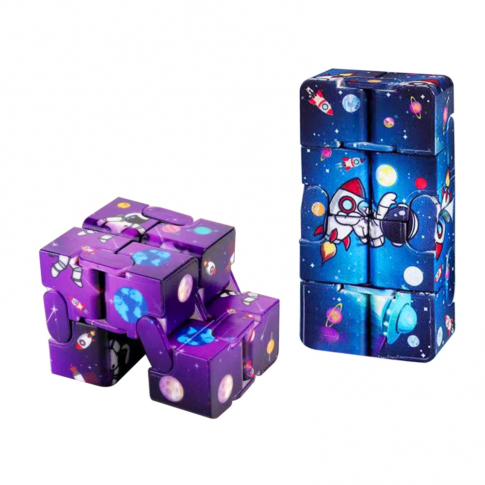 Anti Stress Infinite Cube Space Astronaut Spaceship Printing Pattern