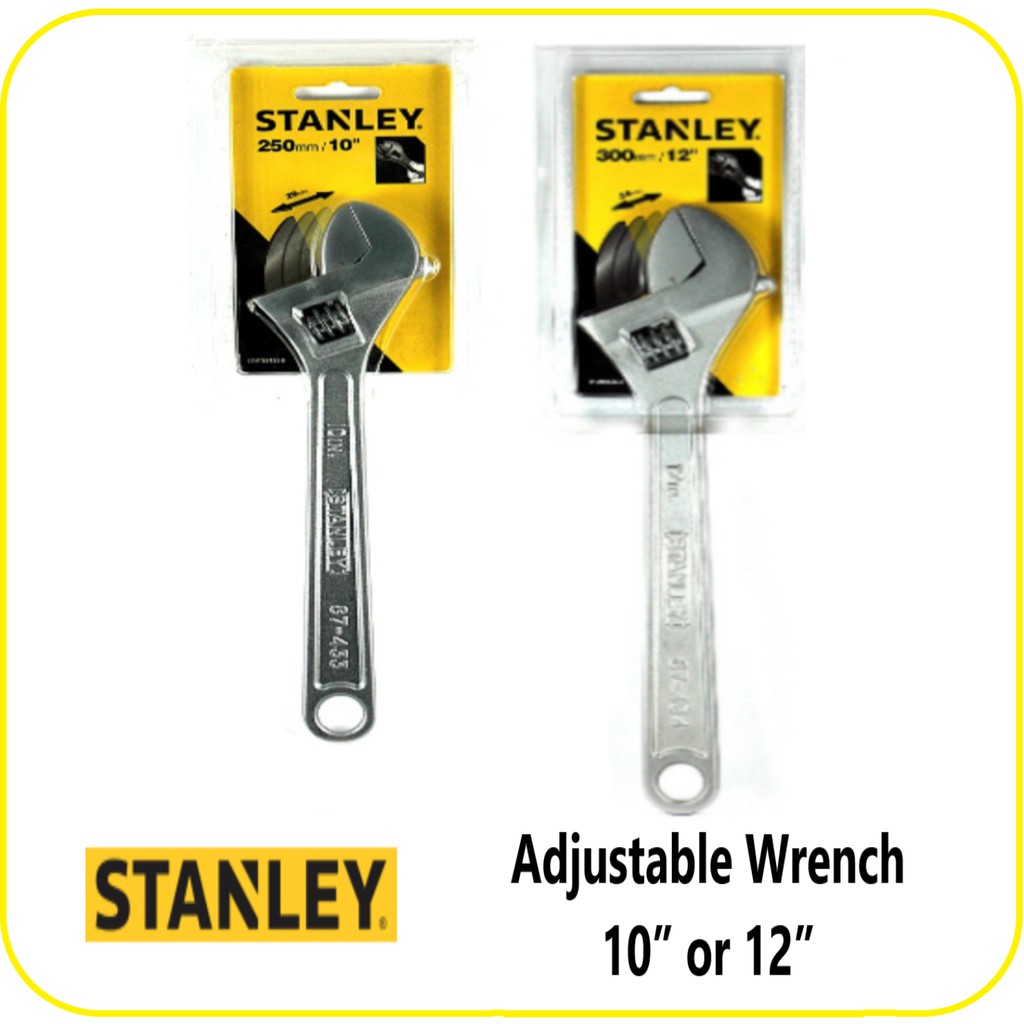 Stanley Adjustable Wrench 10” or 12” Original Authentic Shopee